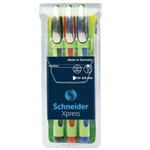 STW Pen Fineliner Xpress 0.8mm 3pk Black/Blue/Red