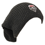 Unisex Logofit Beanie Hipster Ribbed Slouchy Lobos Shield Charcoal