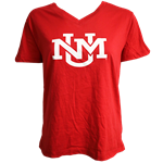 Women's Champion T-Shirt Core V Neck UNM Scarlet