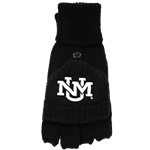 Glove U Log Escanaba UNM KNit Flip Top Black