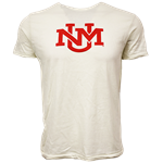 Men's Champion T-Shirt Tri Blend UNM Interlocking White