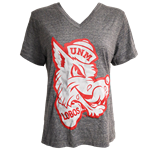 Women's League Vneck T-Shirt Intramural BF Vintage Louie Grey