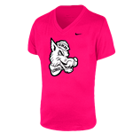 Youth's Nike V- neck T-shirt Classic Vintage Louie Pink