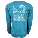 Unisex District Long Sleeve T-shirt Cherry on Top Heathered Teal