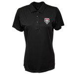 Women's C&B Clique Parma Polo T-Shirt Lobos Shield Black