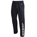 Men's Champion Pants Power Blend Open Bottom Lobos Black