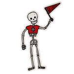 SDS Decal Rugged Skeleton with Pennant