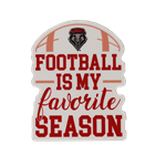 SDS Decal Rugged Football Is My Favorite Season UNM