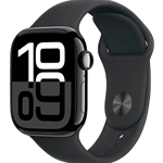 Apple Watch Series 10 42mm Jet Black Case Black Band