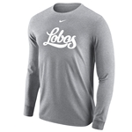 Men's Nike Long Sleeve T-Shirt BCS Core UNM Dark Heather