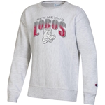 Youth's Champion Crew CCP Reverse Weave New Mexico Lobos Louie Heather Grey