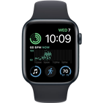 Apple Watch SE Smart Watch 44mm Aluminium Case Midnight Band