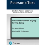 PEARSON ETEXT CONSUMER BEHAVIOR: BUYING, HAVING, BEING -- ACCESS CARD, 13/E