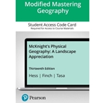 MODIFIED MASTERING GEOGRAPHY W/ PEARSON ETEXT FOR MCKNIGHT'S PHYS GEOG 13/E