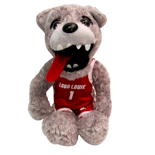 UNM Bookstore - Plush Basketball Player Lobo Louie Mascot