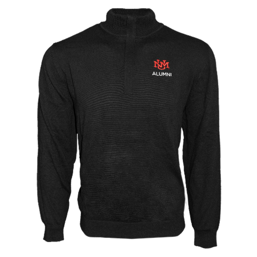 Men's Clique 1/2 Zip Sweater UNM Alumni Black