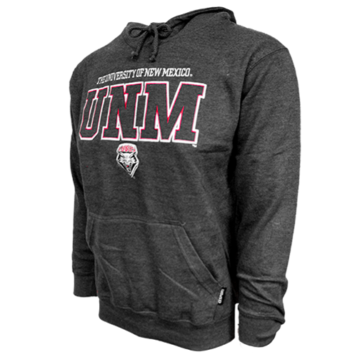 UNM Bookstore - Men's CI Sport Sweatshirt UNM Lobos Shield Charcoal