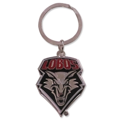 Metal Key Chain Lobos Shield