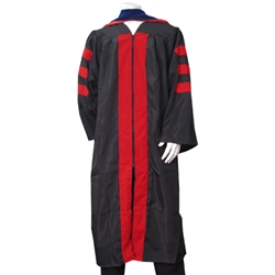 UNM Doctorate Gown BLACK/RED Plus 2