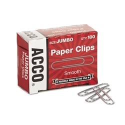 ACCO Jumbo Paper Clips 100 Pack
