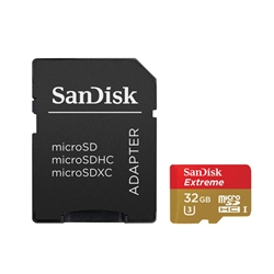 SanDisk Extreme MicroSDHC UHS-I Card w/ Adapter 90 MB/s