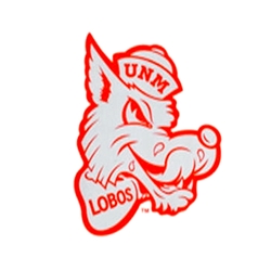 Wincraft Decal Old School Louie Lobo Gray/Red
