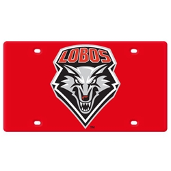 Stockdale License Plate Lobos Shield Red