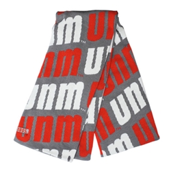 The Game Scarf Repeating UNM Gray