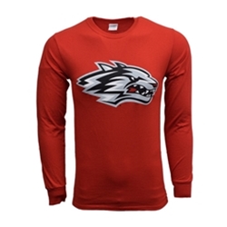Men's Russell Long Sleeve T-Shirt Side Lobo Red