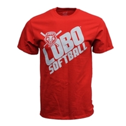 Men's T-Shirt Lobo Softball Red