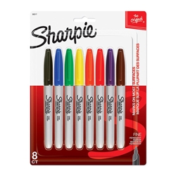 UNM Bookstore - Shapie Fine Point Permanent Markers Assorted Colors 8 Pack