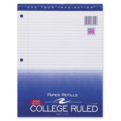 Roaring Spring Filler Paper College Ruled 200 Sheets 11" x 8.5"