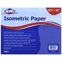 Alvin Isometric Paper 8.3 x 11" 30 Sheets