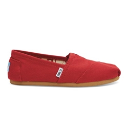 Women's Toms Shoes Classic Canvas Red
