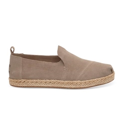Women's Toms Shoes Sued With Rope Sole Desert Taupe