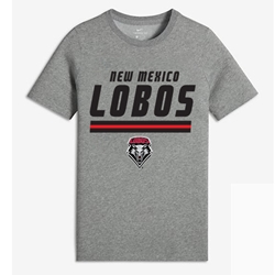 Youth Nike T-Shirt New Mexico Lobos & Shield Grey
