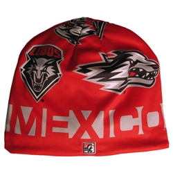 The Game Beanie UNM Shield & Side Wolf New Mexico Red