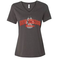 Women's Ouray T-Shirt New Mexico Lobos & Paw Grey