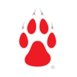 SDS Decal UNM Paw 6"