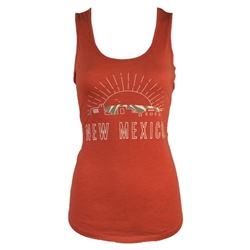 Women's Uscape Tank Top New Mexico Skyline Red