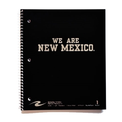 UNM 1 Subject Spiral Notebook We Are New Mexico Red & Black