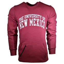 Men's Russell Crew Sweatshirt University Of New Mexico Red
