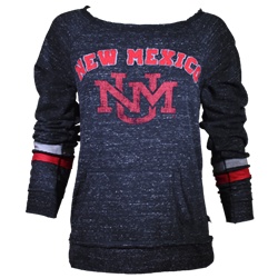 Women's Colosseum Pullover New Mexico & UNM Logo Charcoal