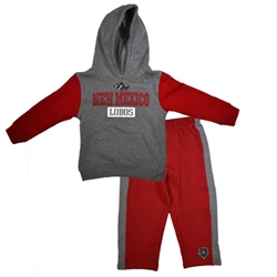 Toddler Colosseum Hood W/Pant Set New Mexico Lobos Side Wolf Gray/Red