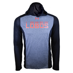 Men's Under Armour Long Sleeve T-Shirt w/Hood Lobos Black
