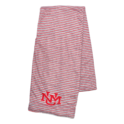 League Scarf UNM Logo Stripes Heather/Red