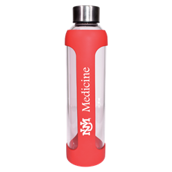 LXG Water Bottle Medicine Logo Red