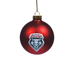 UNM Holiday Ornament Lobo Shield Red