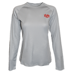 Women's Columbia Long Sleeve T-Shirt UNM Logo Gray