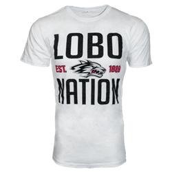 Men's CI Sport T-Shirt Lobo Nation Side Wolf White
